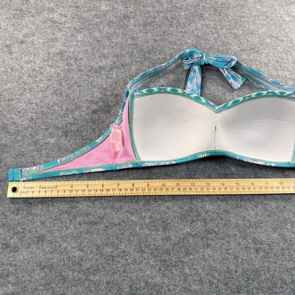 Lilly Pulitzer Roby Bikini Swim Top WATER YA WAITING FOR Womens 10 Beach Resort